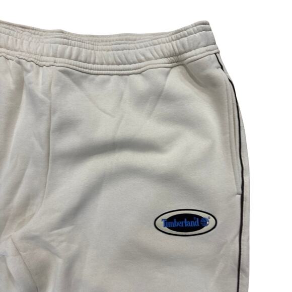 Timberland Men Cream Oval Logo Sweatpants - Size: Large - Picture 5 of 6